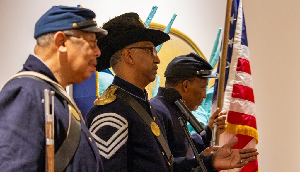 USCT Reenactors in Monument Exhibition