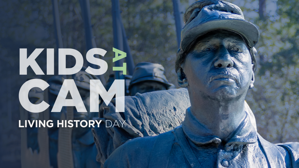Kids at CAM Living History day graphic