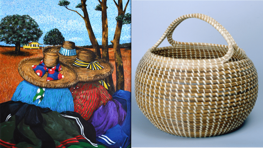 CAM Rooted in Memory Exhibition Graphic. Jonathan Green, Time to Rejoice, 2005