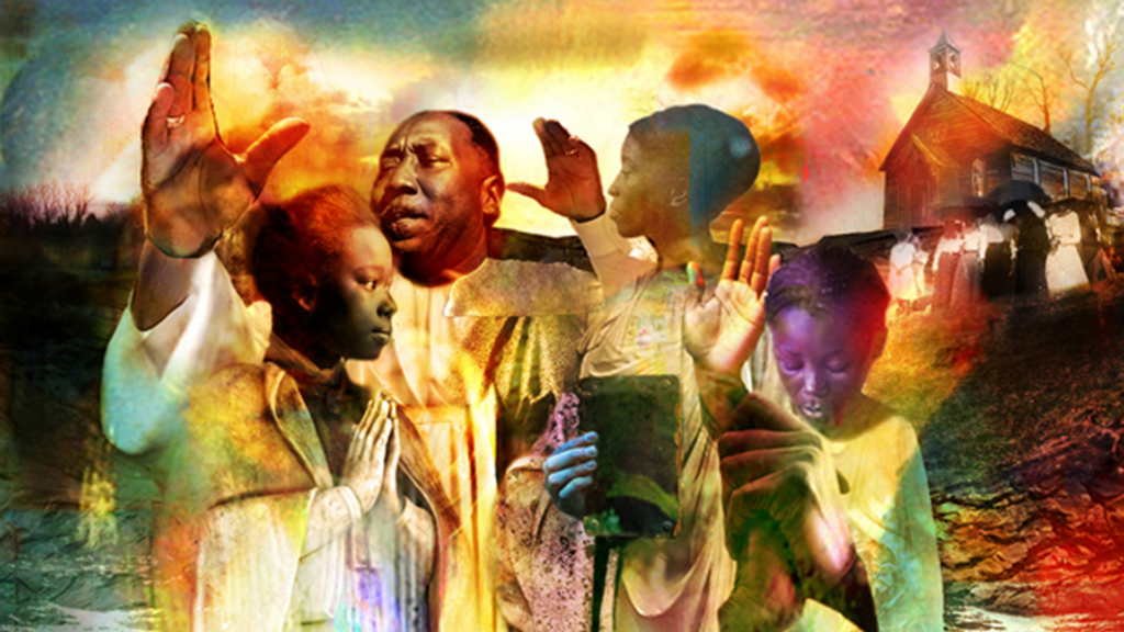 CAM Echoes of Us exhibition graphic. David Wilson. Prevalence of Ritual – Baptism